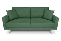 Divano 3 posti in tessuto vellutato verde abete piedi in metallo - Chloe - DI-CH38FBC-PM