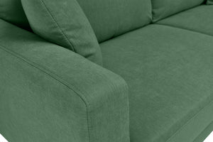 Divano 3 posti in tessuto vellutato verde abete piedi in metallo - Chloe - DI-CH38FBC-PM
