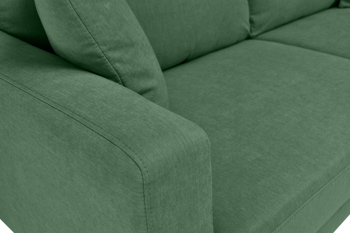 Divano 3 posti in tessuto vellutato verde abete piedi in metallo - Chloe - DI-CH38FBC-PM