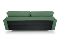 Divano 3 posti in tessuto vellutato verde abete piedi in metallo - Chloe - DI-CH38FBC-PM