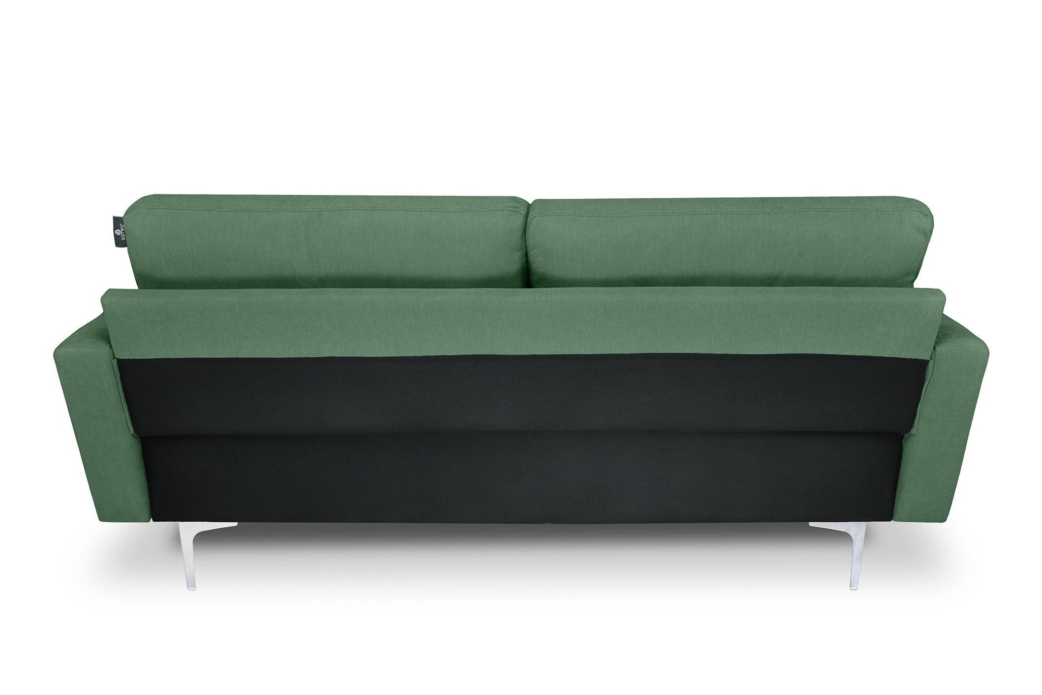 Divano 3 posti in tessuto vellutato verde abete piedi in metallo - Chloe - DI-CH38FBC-PM