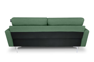 Divano 3 posti in tessuto vellutato verde abete piedi in metallo - Chloe - DI-CH38FBC-PM