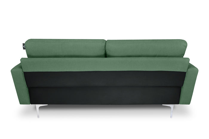 Divano 3 posti in tessuto vellutato verde abete piedi in metallo - Chloe - DI-CH38FBC-PM