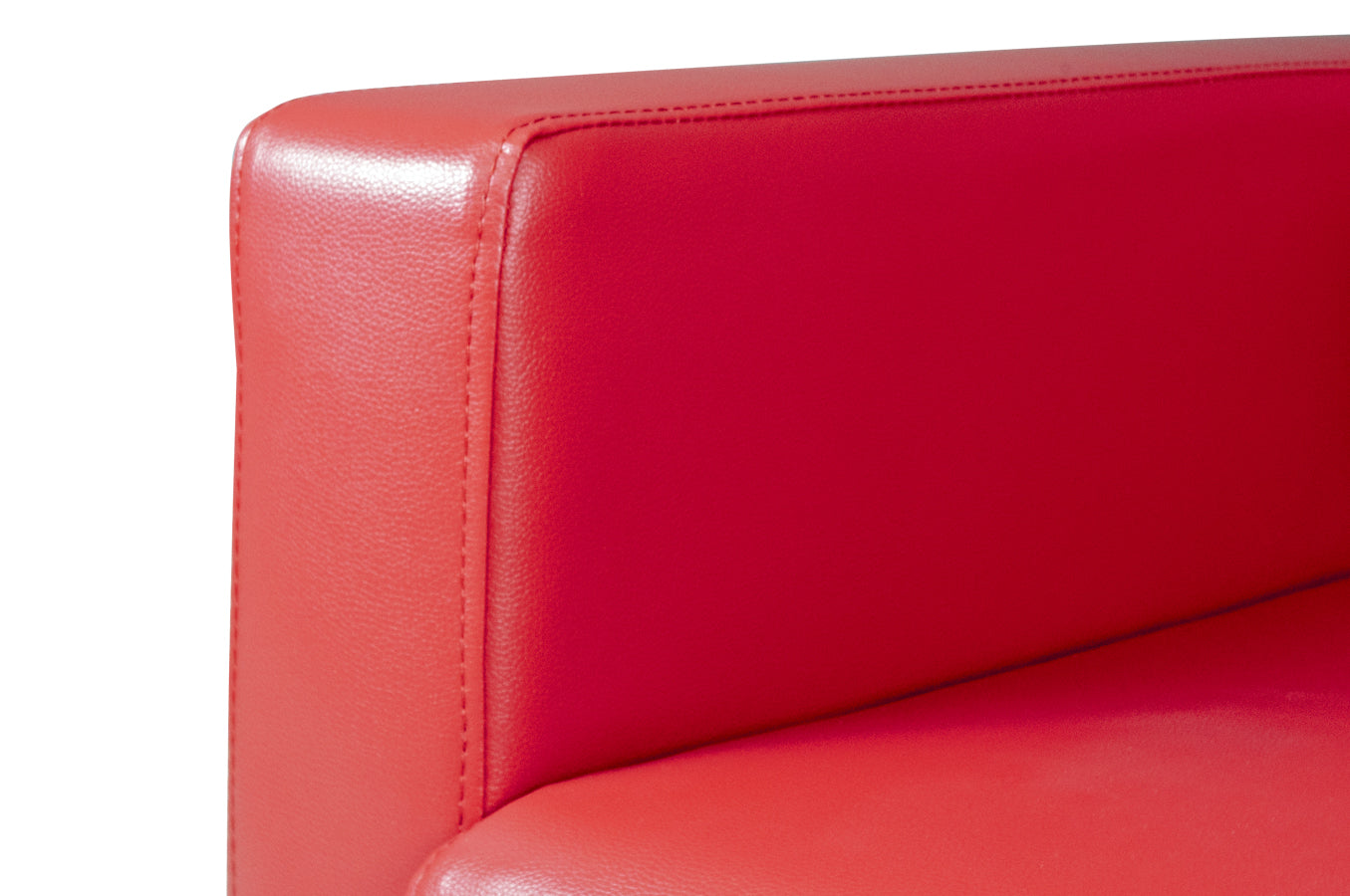 Divano 2 posti in ecopelle rosso - Charlie - DI-CHA02PU