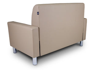 Divano 2 posti in ecopelle mod. Charlie Colore: Tortora DI-CHA03PU