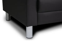 Divano 2 posti in ecopelle nero - Charlie - DI-CHA10PU