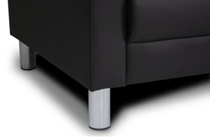 Divano 2 posti in ecopelle nero - Charlie - DI-CHA10PU