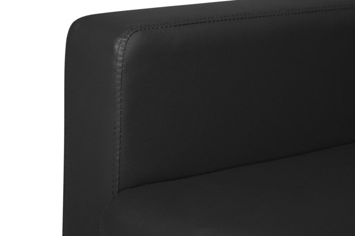 Divano 2 posti in ecopelle nero - Charlie - DI-CHA10PU