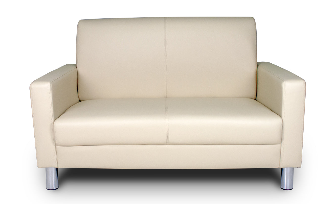 Divano 2 posti in ecopelle beige - Charlie - DI-CHA11PU