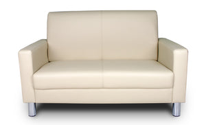 Divano 2 posti in ecopelle beige - Charlie - DI-CHA11PU