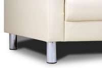 Divano 2 posti in ecopelle beige - Charlie - DI-CHA11PU