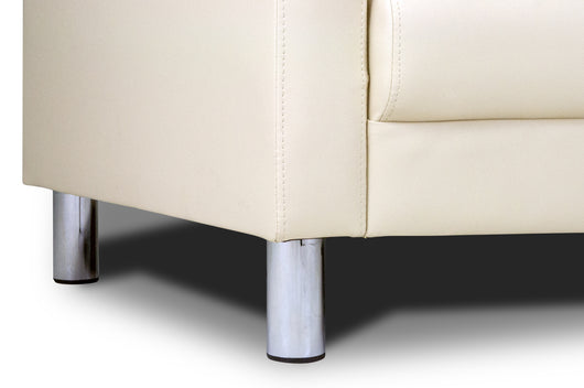 Divano 2 posti in ecopelle beige - Charlie - DI-CHA11PU