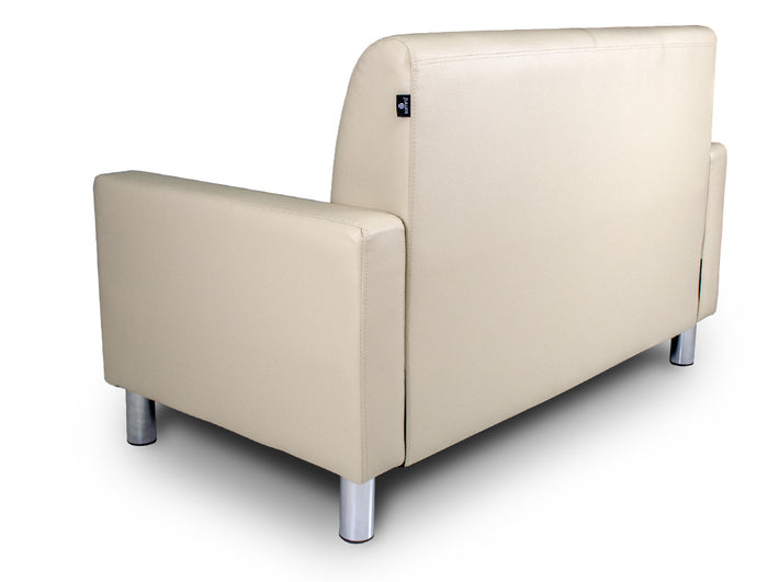Divano 2 posti in ecopelle beige - Charlie - DI-CHA11PU