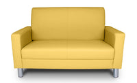 Divano 2 posti in ecopelle mod. Charlie Colore: Giallo senape DI-CHA32PU
