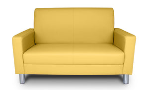 Divano 2 posti in ecopelle mod. Charlie Colore: Giallo senape DI-CHA32PU