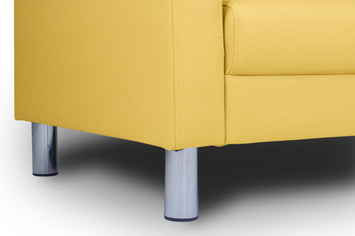 Divano 2 posti in ecopelle mod. Charlie Colore: Giallo senape DI-CHA32PU