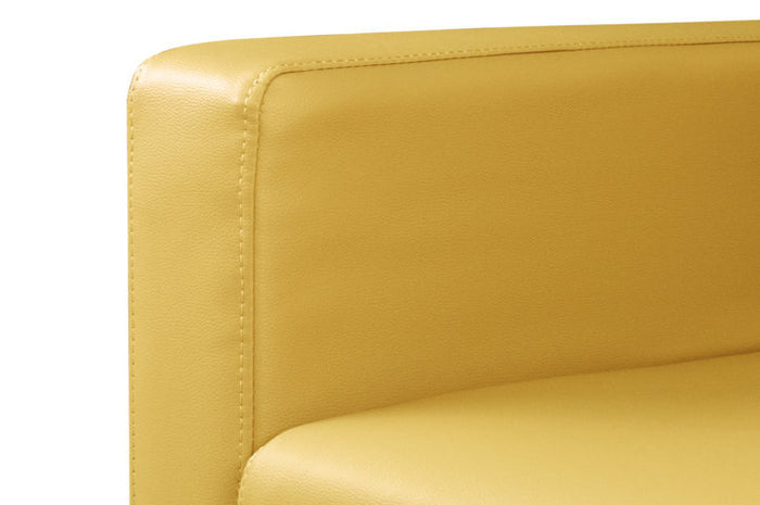 Divano 2 posti in ecopelle mod. Charlie Colore: Giallo senape DI-CHA32PU