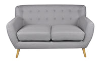Divano 2 posti in tessuto grigio dallo stile scandinavo - Emily - DI-EM012P