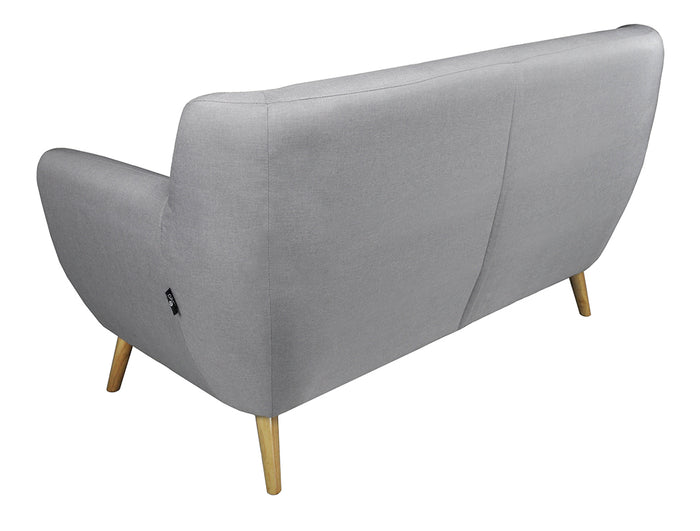 Divano 2 posti in tessuto grigio dallo stile scandinavo - Emily - DI-EM012P