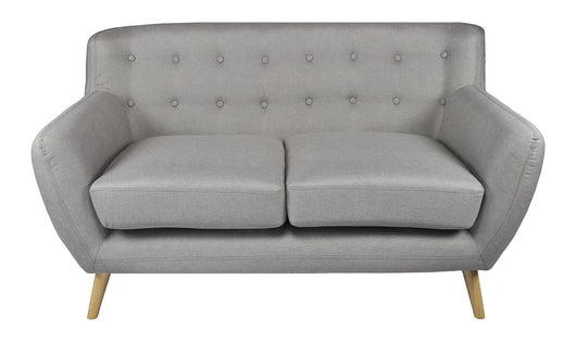 Divano 2 posti in tessuto tortora dallo stile scandinavo - Emily - DI-EM032P