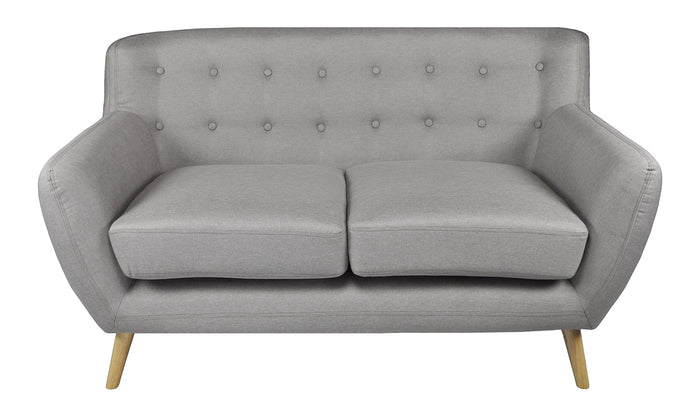 Divano 2 posti in tessuto tortora dallo stile scandinavo - Emily - DI-EM032P