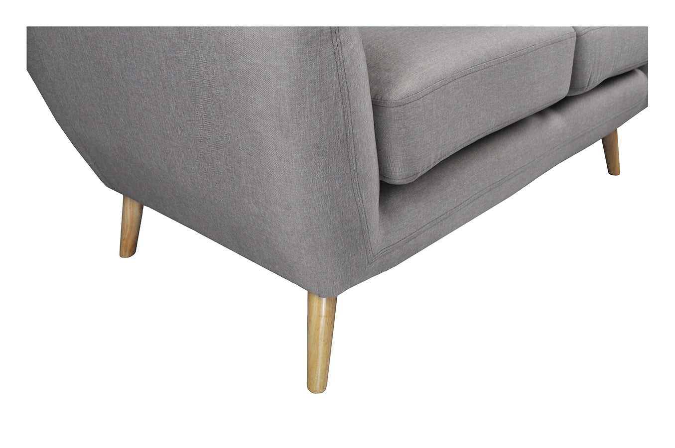 Divano 2 posti in tessuto tortora dallo stile scandinavo - Emily - DI-EM032P