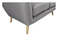 Divano 2 posti in tessuto tortora dallo stile scandinavo - Emily - DI-EM032P