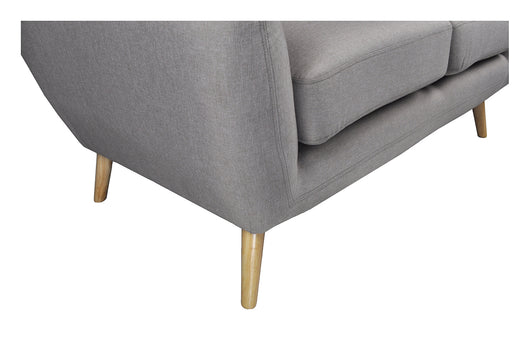 Divano 2 posti in tessuto tortora dallo stile scandinavo - Emily - DI-EM032P