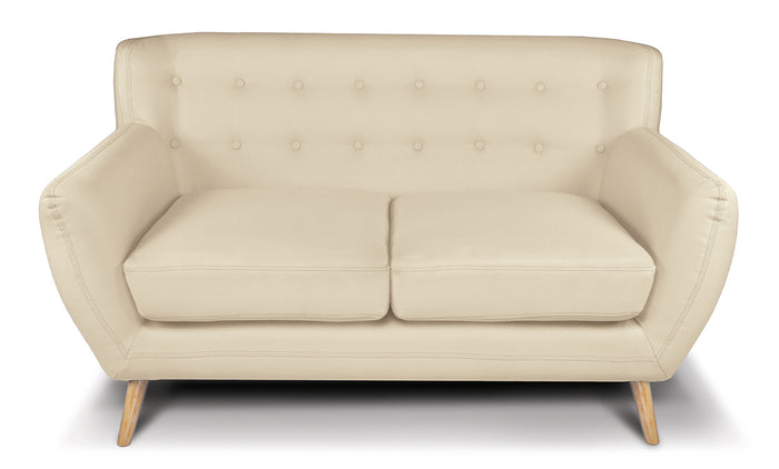 Divano 2 posti in tessuto beige dallo stile scandinavo - Emily - DI-EM162P