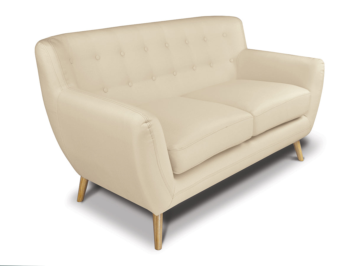 Divano 2 posti in tessuto beige dallo stile scandinavo - Emily - DI-EM162P