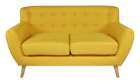Divano 2 posti in tessuto giallo dallo stile scandinavo - Emily - DI-EM162P