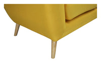 Divano 2 posti in tessuto giallo dallo stile scandinavo - Emily - DI-EM162P