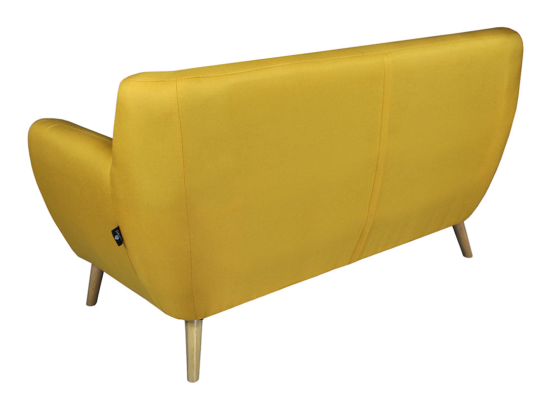 Divano 2 posti in tessuto giallo dallo stile scandinavo - Emily - DI-EM162P