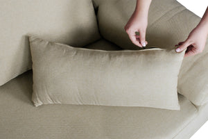 Divano angolare 3 posti con chaise longue sinistra mod. Washington - Colore: beige - DI-WA11FBC-CLSX