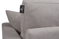 Divano 2 posti in tessuto vellutato tortora piedi in legno - Chloe - DI2P-CH03FBC-PL