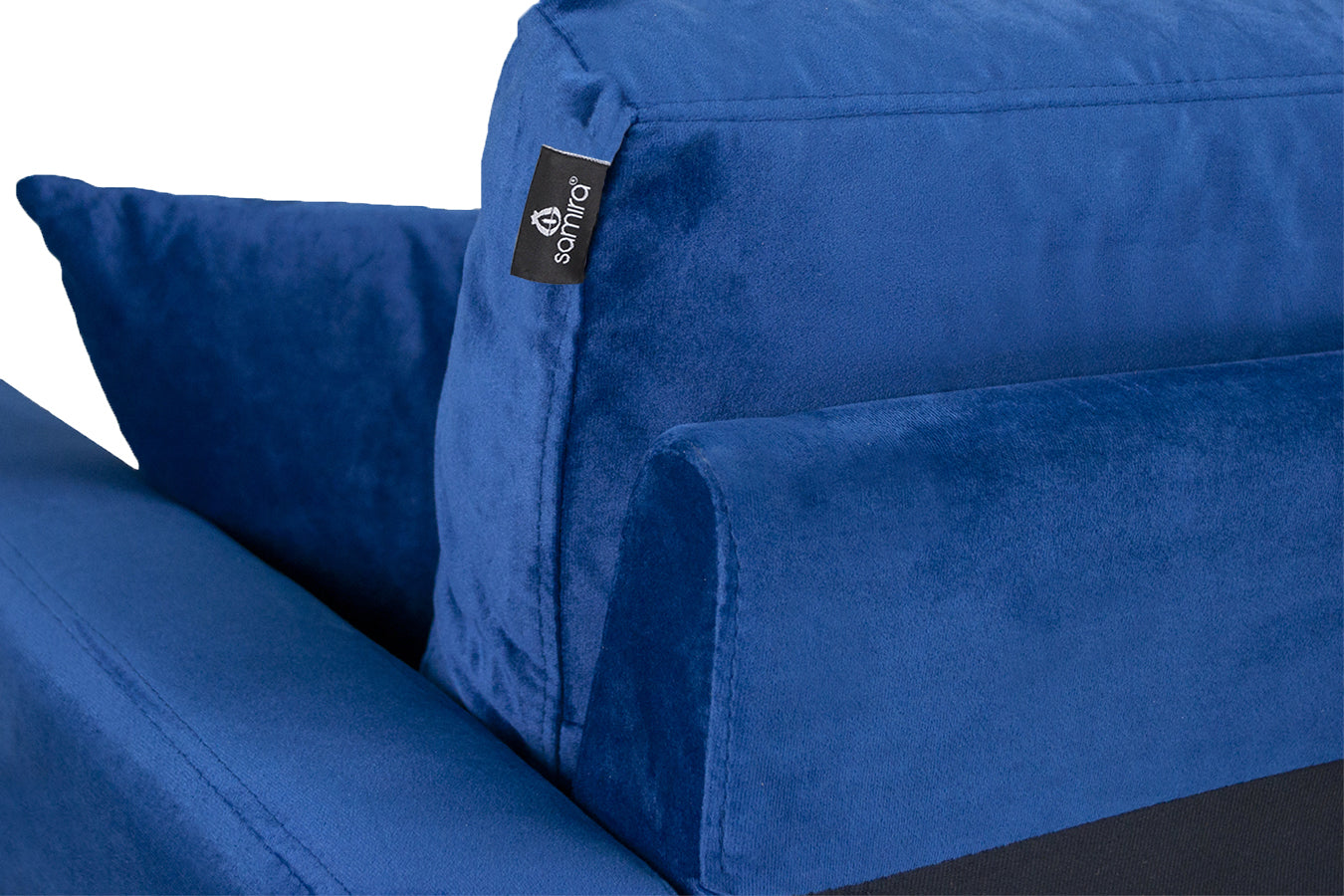 Divano 2 posti in velluto blu piedi in legno - Chloe - DI2P-CH07VLT-PL