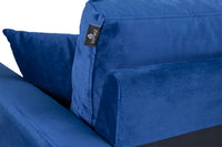 Divano 2 posti in velluto blu piedi in legno - Chloe - DI2P-CH07VLT-PL