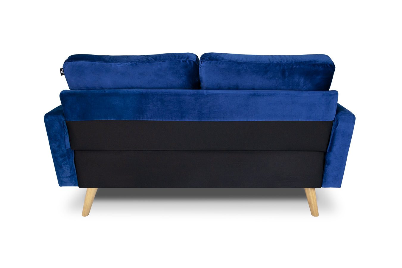 Divano 2 posti in velluto blu piedi in legno - Chloe - DI2P-CH07VLT-PL