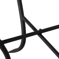 Tavolino da Giardino Rotondo a Mosaico in Metallo con Piano in Ceramica, Ф35.5x53.5cm