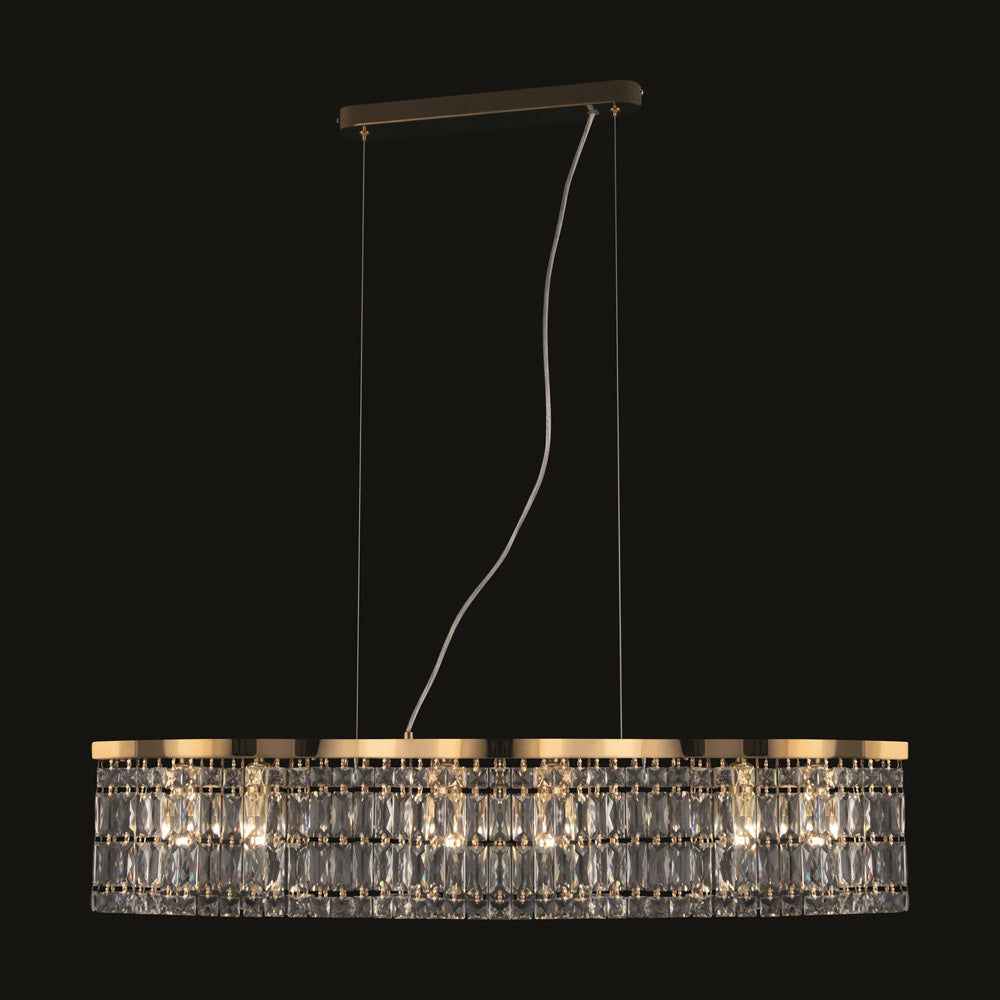 Lampadario Contemporaneo Dune Metallo Oro 6 Luci