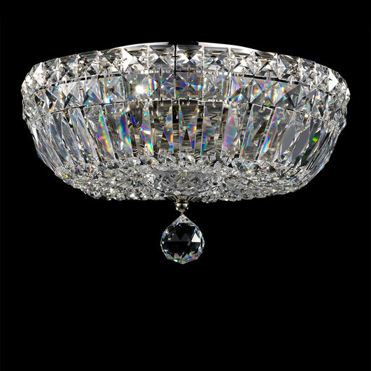 Plafoniera Contemporaneo Basfor Metallo Nichel 3 Luci Diffusori Cotone