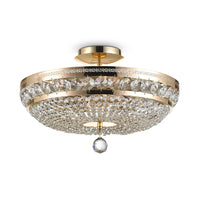 Plafoniera Contemporanea Ottilia Metallo Oro 6 Luci Diffusori Metallo