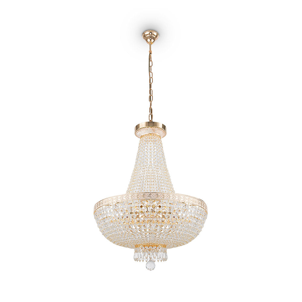 Lampadaro Contemporaneo Bella Metallo Oro 8 Luci Diffusori Metallo