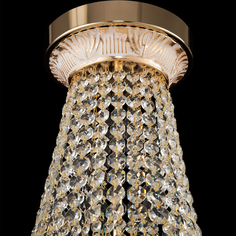 Lampadaro Contemporaneo Bella Metallo Oro 8 Luci Diffusori Metallo