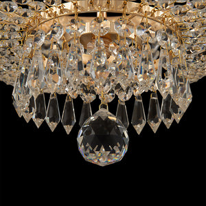 Lampadaro Contemporaneo Bella Metallo Oro 8 Luci Diffusori Metallo