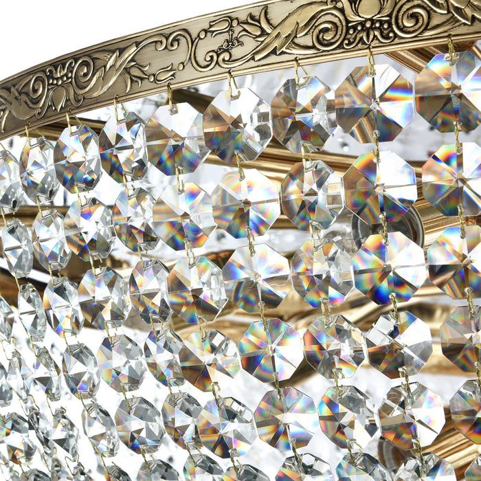 Plafoniera Contemporanea Palace Metallo Oro 18 Luci