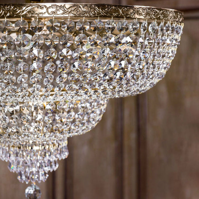 Plafoniera Contemporanea Palace Metallo Oro 18 Luci