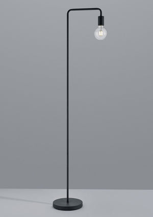 DIALLO PIANTANA TUBO METALLO NERO H. 149CM 1 LUCE ATTACCO E27