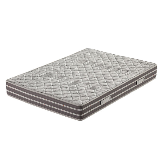 Materasso MADE IN ITALY DIAMOND 120X190 con Memory Foam, rivestimento in tessuto antiacaro millerighe Carbon e fascia traspirante laterale