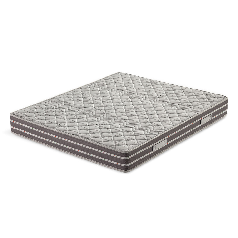 Materasso MADE IN ITALY DIAMOND 160X190 con Memory Foam, rivestimento in tessuto antiacaro millerighe Carbon e fascia traspirante laterale